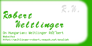 robert weltlinger business card